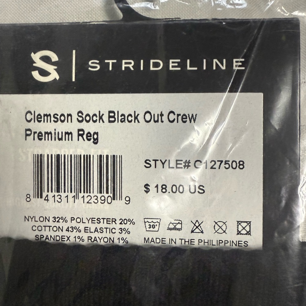 Clemson‎ Howard's Rock Men's Crew Socks - Black and Orange - Picture 4 of 5